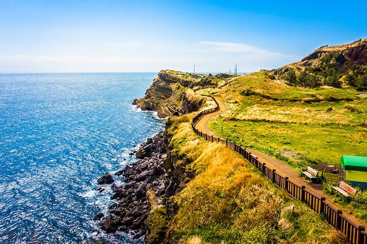 Pemandangan di Pulau Jeju. 