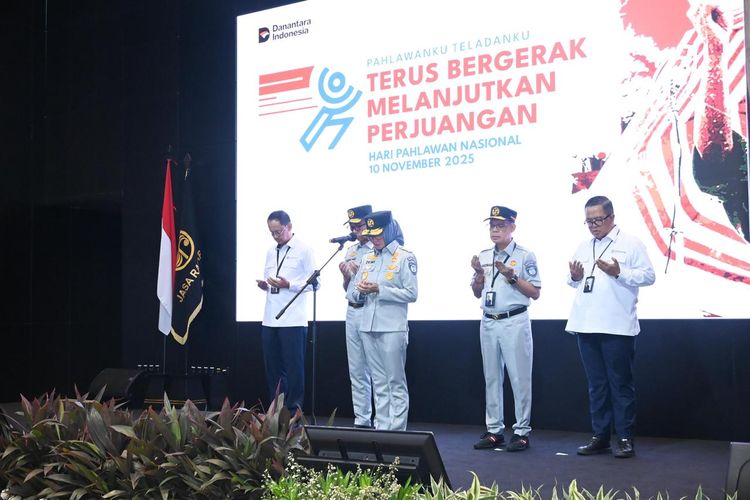 Pelaksana Tugas (Plt) Direktur Utama (Dirut) Jasa Raharja Dewi Aryani Suzana dalam peringatan Hari Pahlawan 2025.