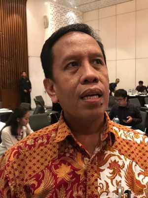 Dosen Ilmu Komunikasi Universitas Mercu Buana Afdal Makurraga Putra saat diskusi Seminar Nasional: Peran Media Massa di Era Demokrasi Digital oleh Habibie Center, di Hotel Le Meridien, Jakarta Pusat, Rabu (12/12/2018).  