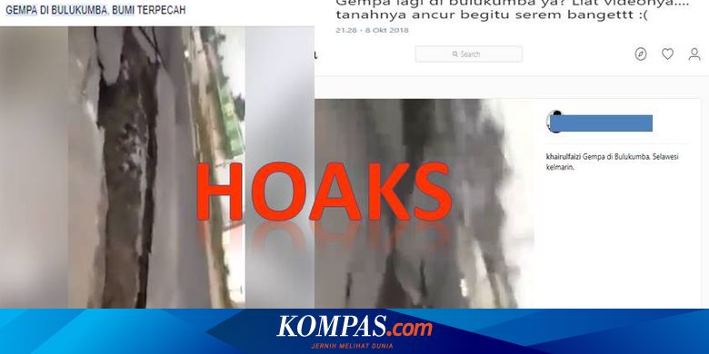 Hoaks Video Gempa Mengguncang Bulukumba