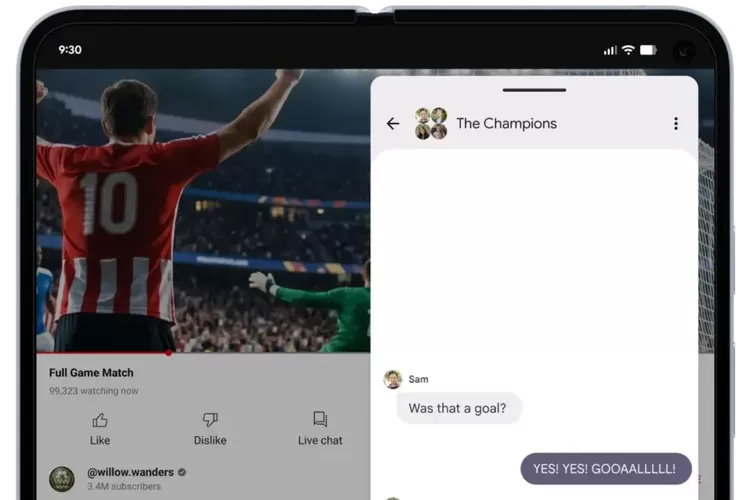 Fitur Bubbles di Android 17 untuk multitasking.