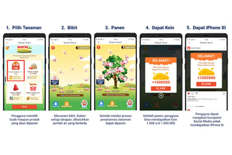 Tutorial permainan Shopee Tanam.