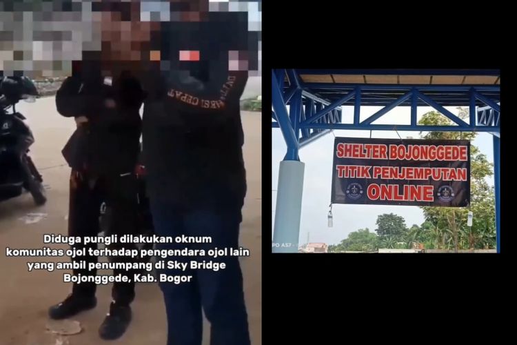 Tangkap layar video pungli di Sky Bridge Bojonggede.