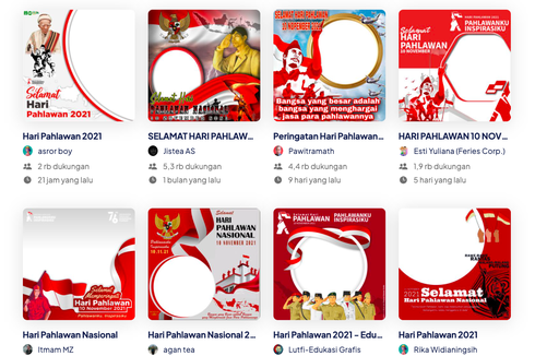 20 Link Download Twibbon Hari Pahlawan, Logo, Tema, dan Artinya