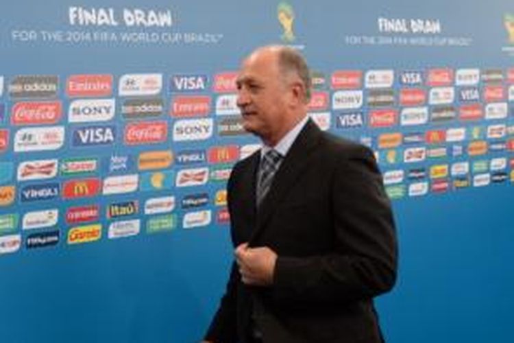 Pelatih tim nasional Brasil, Luiz Felipe Scolari.