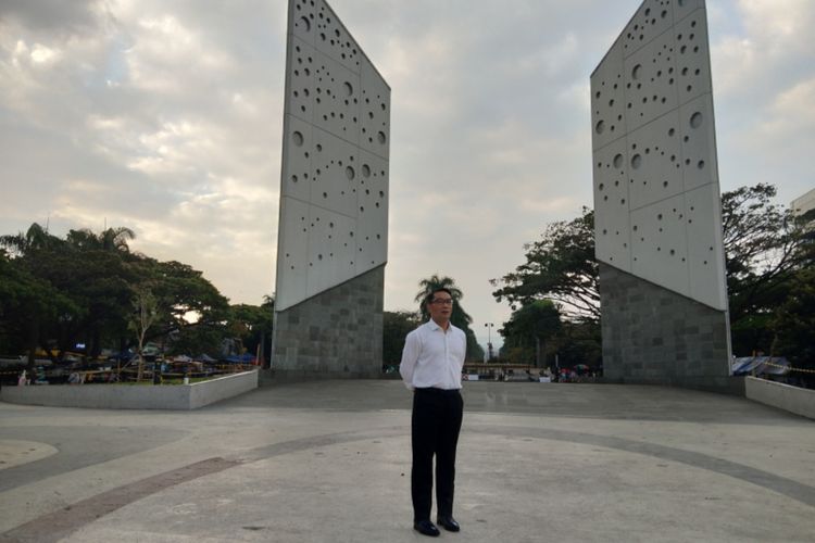 Gubernur Jawa Barat Ridwan Kamil saat meninjau monumen perjuangan pandemi Covid-19 Jabar beberapa waktu lalu.