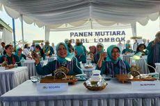 Iriana Beli Anting dan Bros Usai Panen Mutiara di Lombok