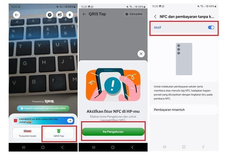 Cara menggunakan QRIS Tap di GoPay.