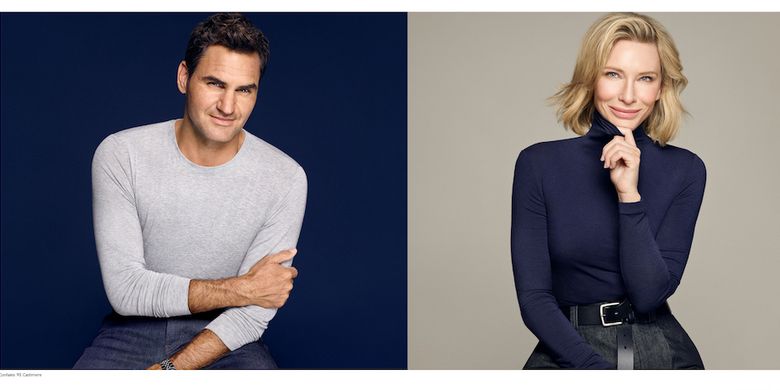 Cate Blanchett dan Roger Federer?sebagai sosok Global Brand Ambassador UNIQLO