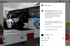 Klarifikasi Bus Transjakarta Bukan Mogok di Rel Kereta, tapi Selip Ban
