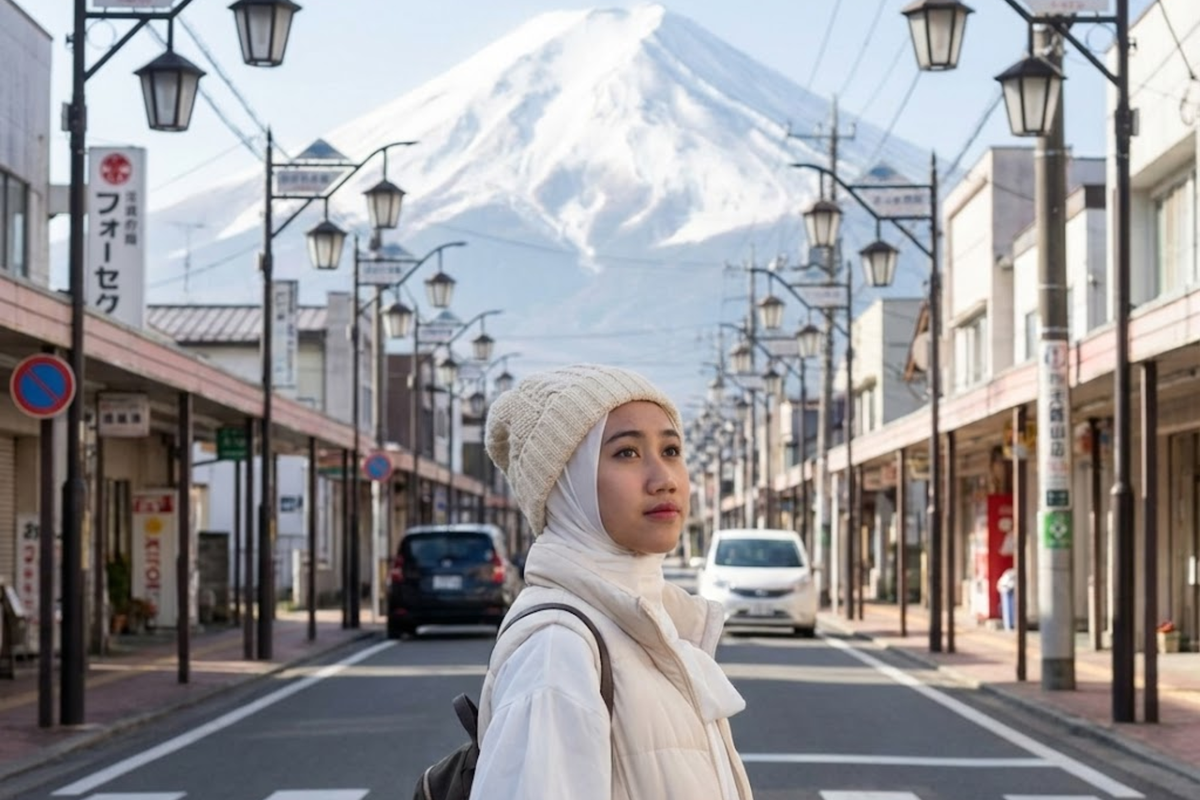 20 Prompt Gemini AI Edit Foto Winter Jepang ala Tokyo Bersalju