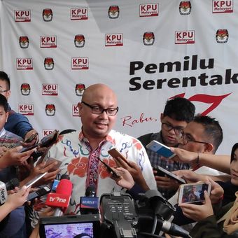 Komisioner KPU Ilham Saputra di kantor KPU, Menteng, Jakarta Pusat, Senin (11/3/2019).