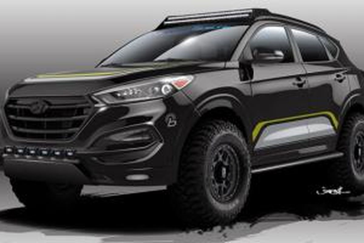 Hyundai Tucson garapan Rockstar Performance di SEMA 2015.