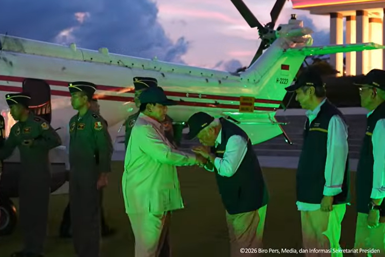 Pertama Kali, Prabowo Mendarat di IKN Setelah Jadi Presiden