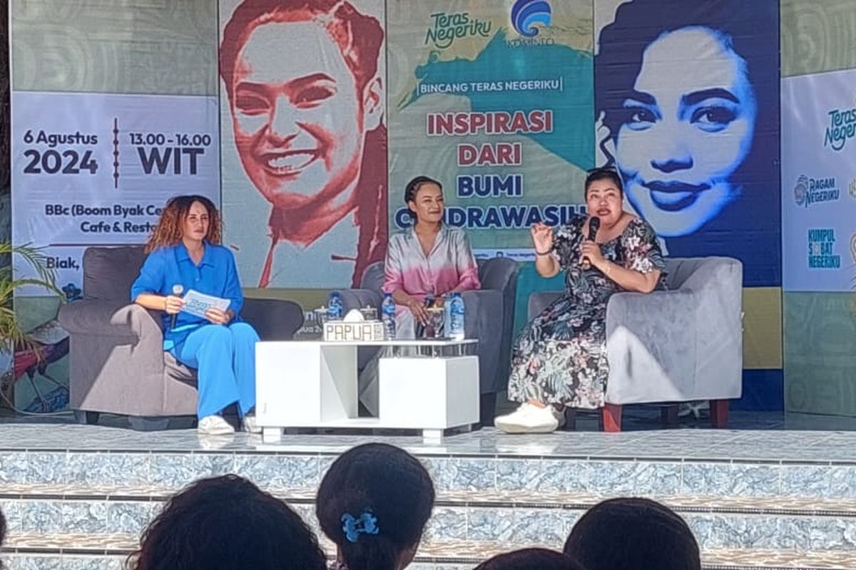 Kementerian Komunikasi dan Informatika (Kemenkominfo) menyelenggarakan acara Bincang Teras Negeriku dengan tema ?Inspirasi dari Bumi Cendrawasih? di Biak, Papua, Selasa (6/8/2024). Acara ini bertujuan memotivasi anak-anak muda Papua untuk berani mengejar impian mereka.
