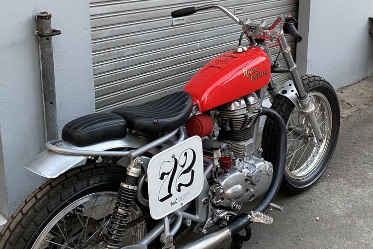 Royal Enfield Bullet 500 jadi Flat Track Racer buatan bengkel Frontwheel Motorcycle