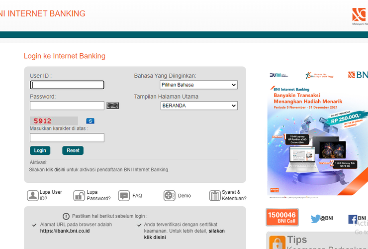 BNI Tutup Permanen Layanan Internet Banking Pada 4 Mei 2026