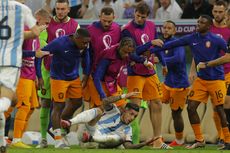 Belanda Vs Argentina, Saat Van Dijk Dorong Paredes hingga Terjatuh 