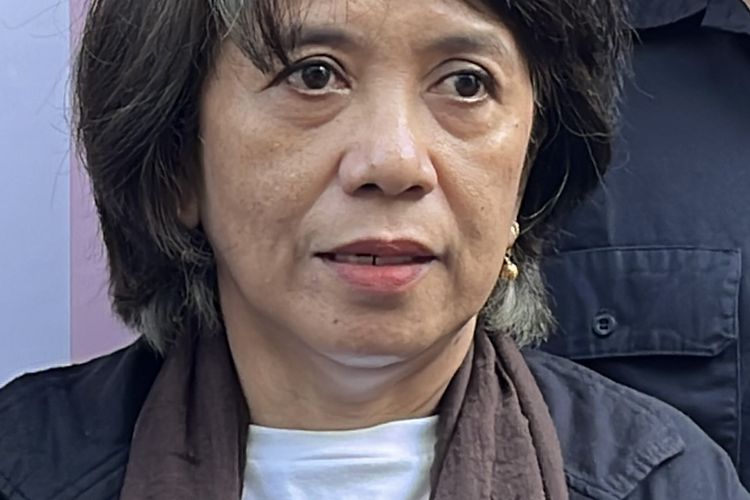 Istri aktivis Hak Asasi Manusia Munir Said Thalib, Suciwati saat ditemui di Kantor Komnas HAM, Jakarta, Jumat (12/5/2023).