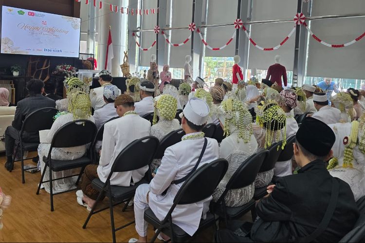 ebanyak 87 pasangan WNI di Taiwan mengikuti prosesi nikah massal yang difasilitasi Kementerian Agama (Kemenag) dan Kantor Dagang dan Ekonomi Indonesia (KDEI) Taipei, Minggu (25/8/2025).