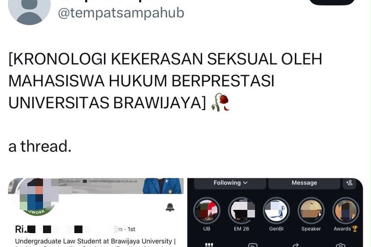 Mawapres FH UB Diduga Sebar Foto Paparazzi di Grup Telegram 18+
