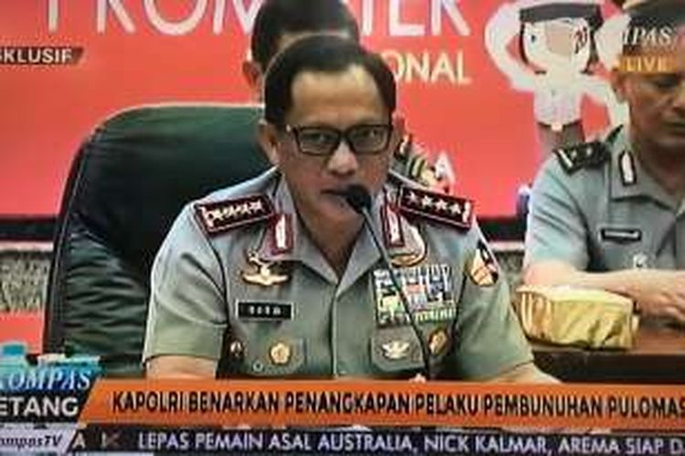 Kapolri Jenderal Tito Karnavian saat laporan akhir tahun di Mabes Polri, Rabu (28/12/2016).