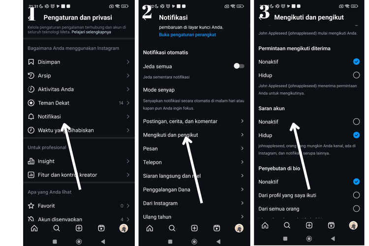 Cara Menonaktifkan Rekomendasi Akun di Instagram