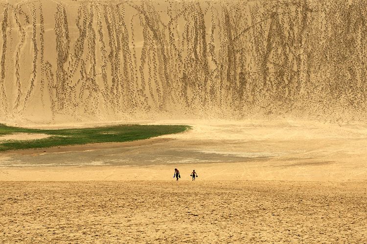 Gurun pasir di Tottori, Jepang. 