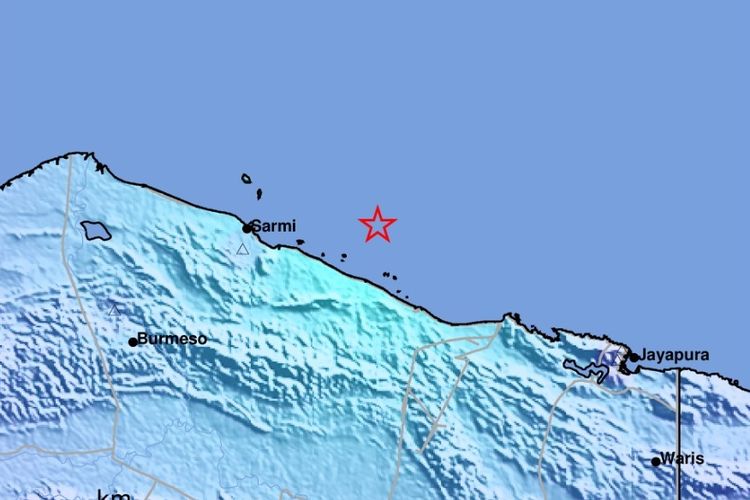 Gempa M 5,1 mengguncang wilayah Pantai Timur Laut Sarmi, Papua, pada Sabtu, 1 November 2025, pukul 11.32 WIB. Tidak berpotensi tsunami.