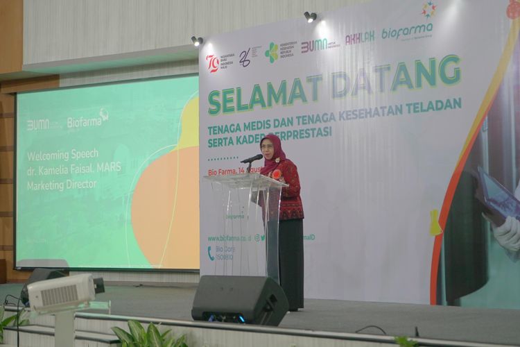 Bio Farma pada 14 Agustus 2024 menggelar kegiatan pemberian apresiasi bagi tenaga medis, tenaga kesehatan teladan, dan kader posyandu berprestasi tahun 2024.