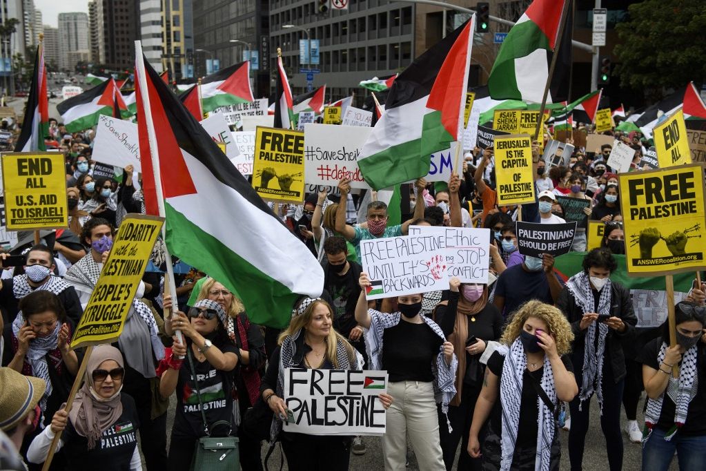 Dukung Palestina, Massa Gelar Demo Besar-besaran di AS 