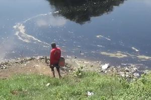 Air Bengawan Solo di Ngawi Hitam dan Berbau, Disebut Pencemaran Ringan