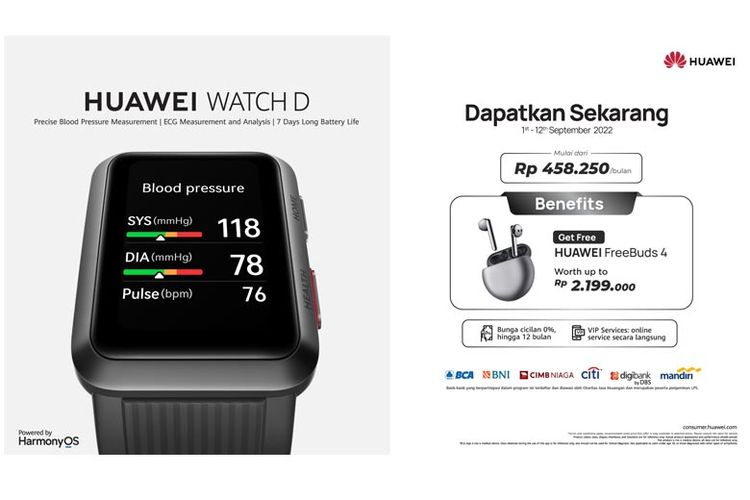 Penawaran spesial HUAWEI Watch D. 

