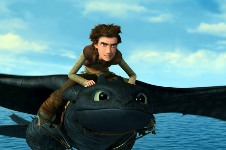 Hiccup dan Toothless dalam film animasi Dragons: Riders of Berk