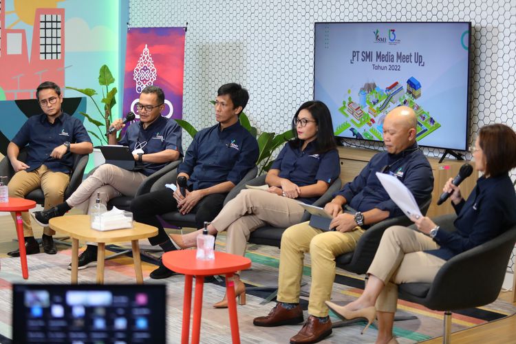 Suasana PT SMI Media Meet Up Tahun 2022, yang diselenggarakan secara hybrid pada Kamis (21/4/2021). 