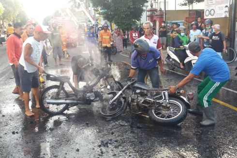 2 Motor Terbakar di Taman Siswa Yogyakarta, Ini Penyebabnya