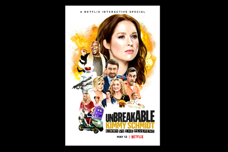 Ellie Kemper, Tituss Burgess, Jane Krakowski, Carol Kane, dan John Hamm kembali hadir dalam episode interaktif Unbreakable Kimmy Schmidt: Kimmy vs. the Reverend (2020).