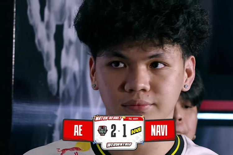 Pemain Navi, Andoryuu setelah kalah dari Alter Ego Esports dengan skor 2-1.