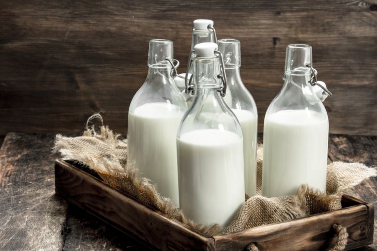Ilustrasi susu, salah satu minuman yang dikonsumsi orang zaman dulu.
