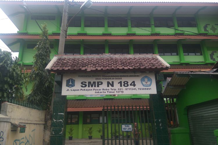 SMPN 184 di Jakarta Timur,  Jumat (12/1/2018). Sejumlah siswa di sekolah ini jadi jadi korban pencabulan oleh guru olah raga mereka sendiri.