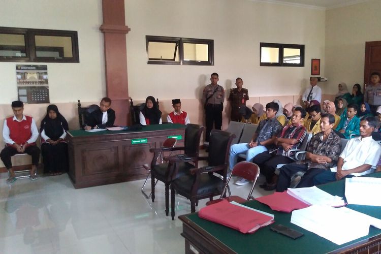 Sidang pembunuhan kasus pembunuhan di Pengadilan Negeri (PN) Banyumas, Jawa Tengah, Rabu (29/1/2020).