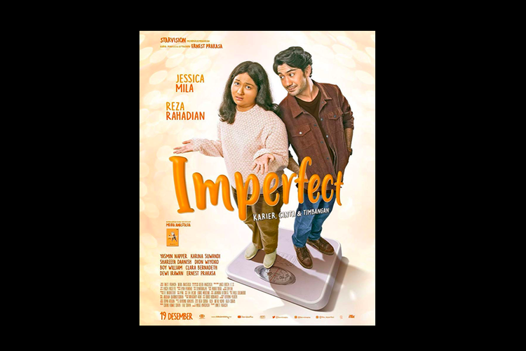 Film Imperfect yang disutradarai Ernest Prakasa dibintangi oleh Jessica Mila dan Reza Rahadian.