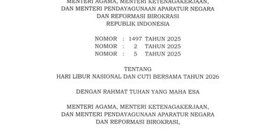 Jadwal Hari Besar Islam 2026 Usai Lebaran dan Cuti Bersama