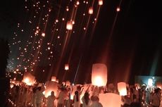 Ribuan Lampion Waisak Hiasi Langit Candi Borobudur, Bikin Peserta Terharu