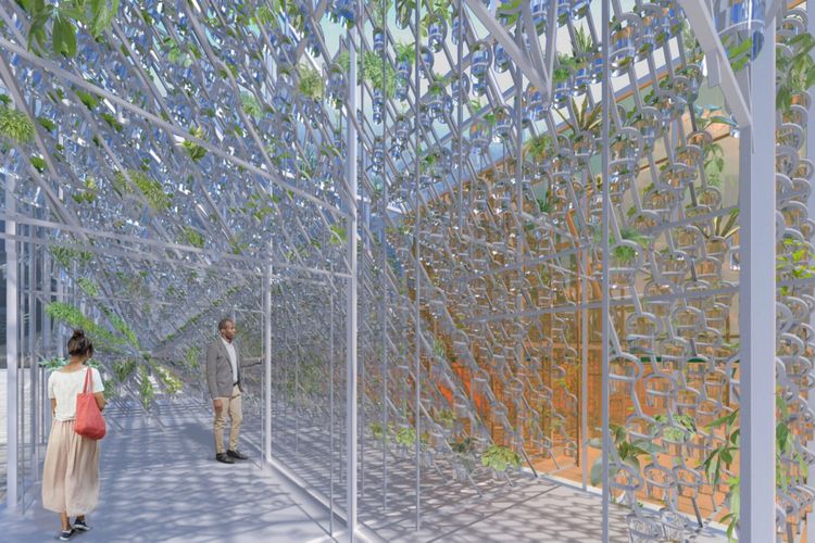 Untuk mengatasi masalah kurangnya tanaman di perkotaan, desainer Belanda, Marjan van Aubel mengembangkan rumah kaca hidroponik