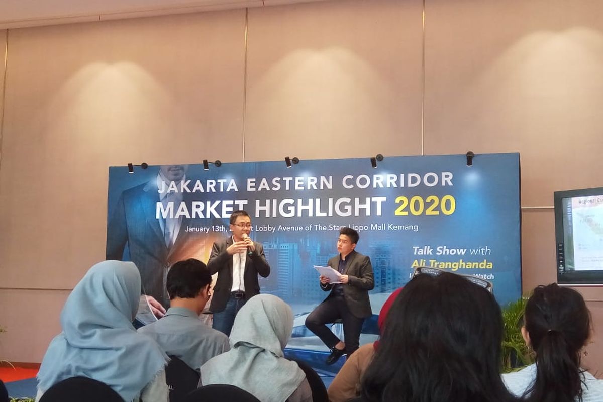 Direktur Eksekutif Indonesia Property Watch, Ali Tranghanda dalam acara Jakarta Eastern Corridor Market Highlight di Jakarta, Senin (13/1/2020).