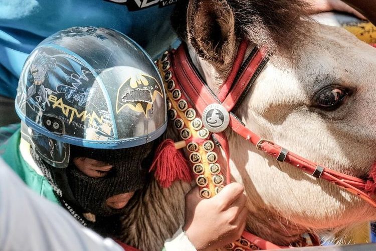 Acara pacuan kuda yang dihadiri oleh Menparekraf Sandiaga Uno saat berkunjung ke Bima, Nusa Tenggara Barat.