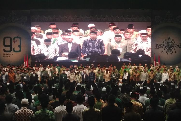 Presiden Joko Widodo membuka konsolidasi jelang satu abad Nahdlatul Ulama (NU) dalam rangka hari lahir NU Ke-93, Kamis (31/1/2019).