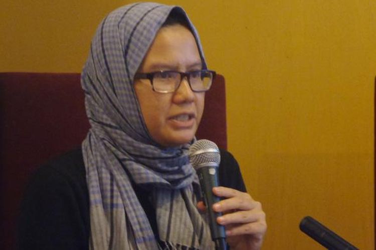 Aktivis Kontras, Yati Andriani dalam diskusi di Jakarta, Sabtu (10/12/2016).
