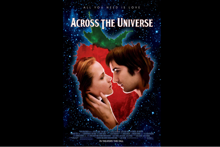 Evan Rachel Wood dan Jim Sturgess dalam film drama romantis Across the Universe (2007).